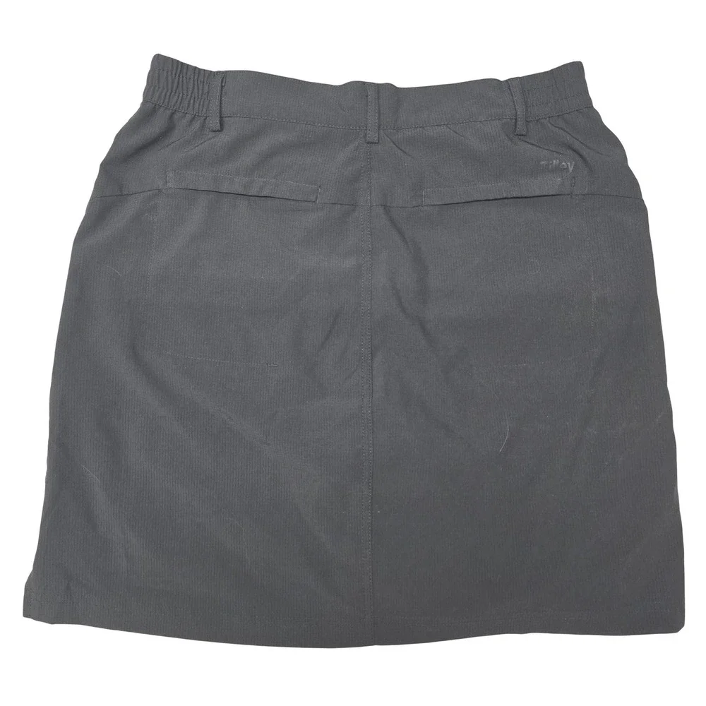 Tilley Womens Black Ripstop Hiking Skort Active Outdoor Skirt Size Small